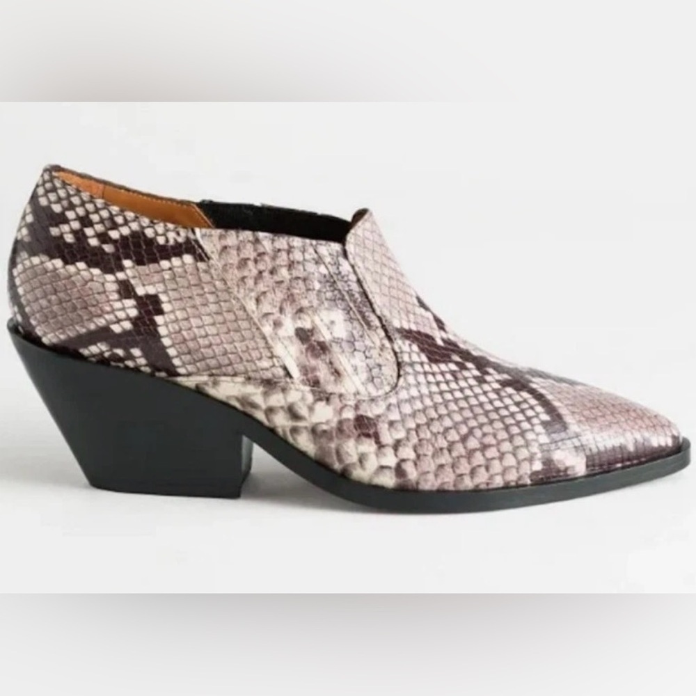 & Other Stories- Snakeskin Patterned Ankle Boots. Size 40